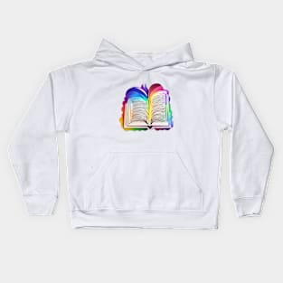 Colorful Spectrum Open Book Design No. 470 Kids Hoodie